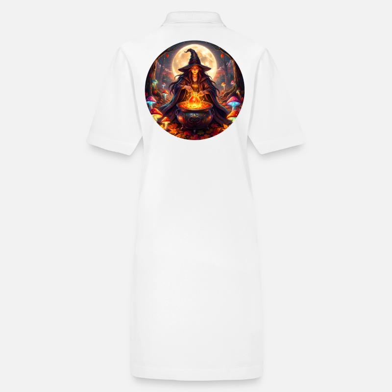 Moonlit Witch's Cauldron Stanley/Stella PAIGER Organic Women’s Polo Dress