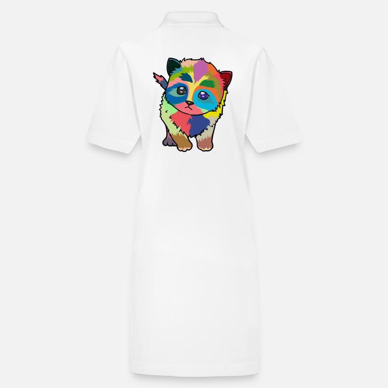 Petit chat mignon coloré Robe polo bio PAIGER Stanley/Stella Femme