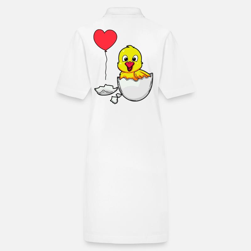 Eggshell Chick Easter Birth Baby Children Egg Stanley/Stella PAIGER Organic Women’s Polo Dress