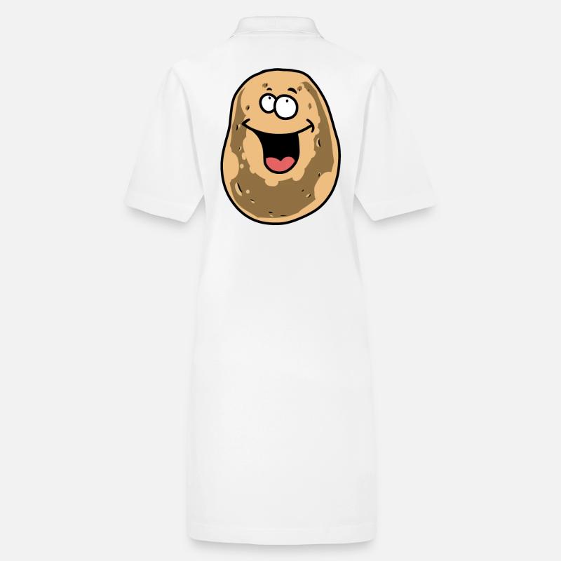 Potato Potatoes Tuber cheerful happy Vegetables Stanley/Stella PAIGER Organic Women’s Polo Dress