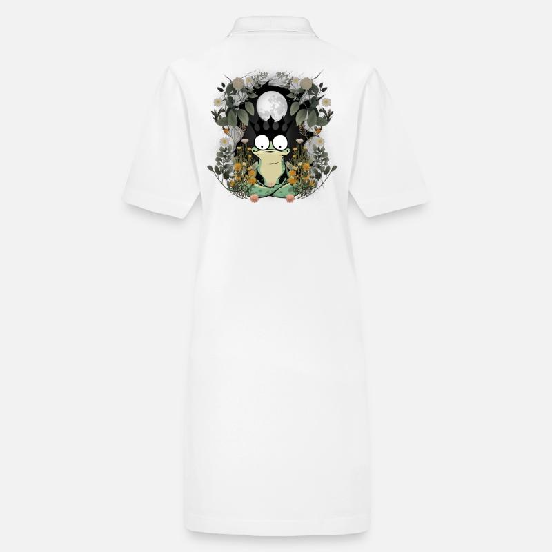 Frosch Frösche Märchen Märchenfigur Stanley/Stella Frauen Bio-Polokleid PAIGER