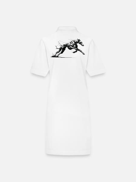 Galgo Ink 01 - Stanley/Stella PAIGER Organic Women’s Polo Dress - white - Back