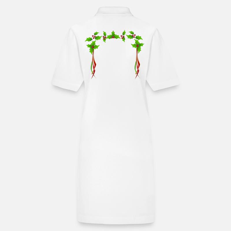 Christmas Holly frame Stanley/Stella PAIGER Organic Women’s Polo Dress