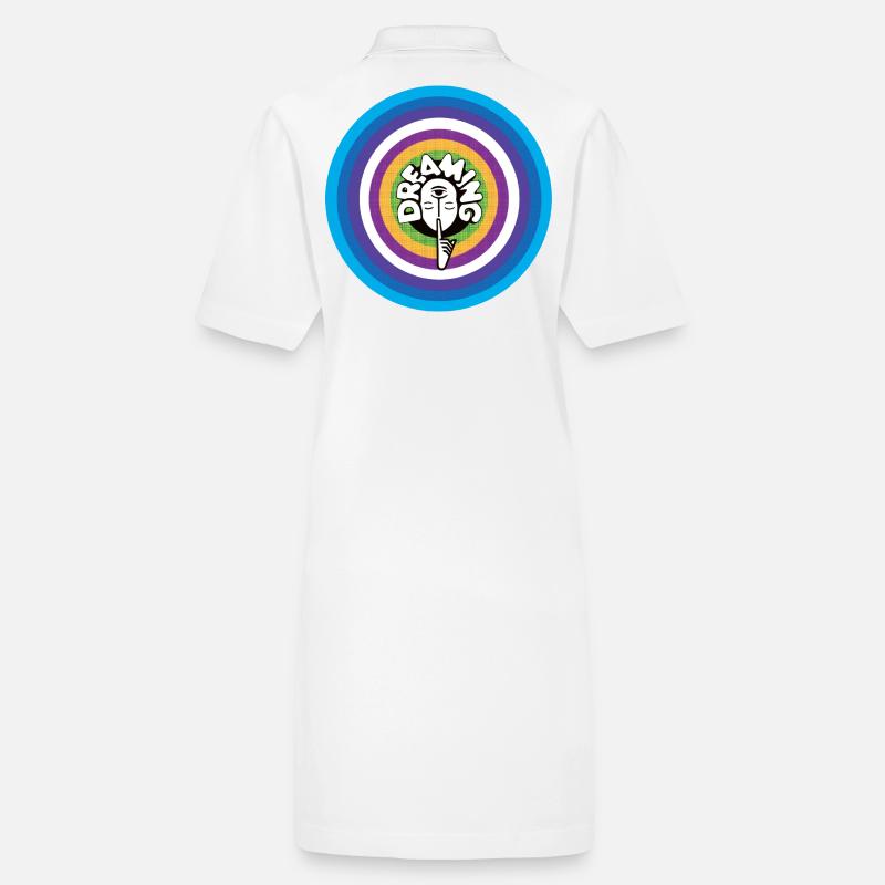 dreaming Träumer Ringe bunt retro schlafwandeln Stanley/Stella Frauen Bio-Polokleid PAIGER