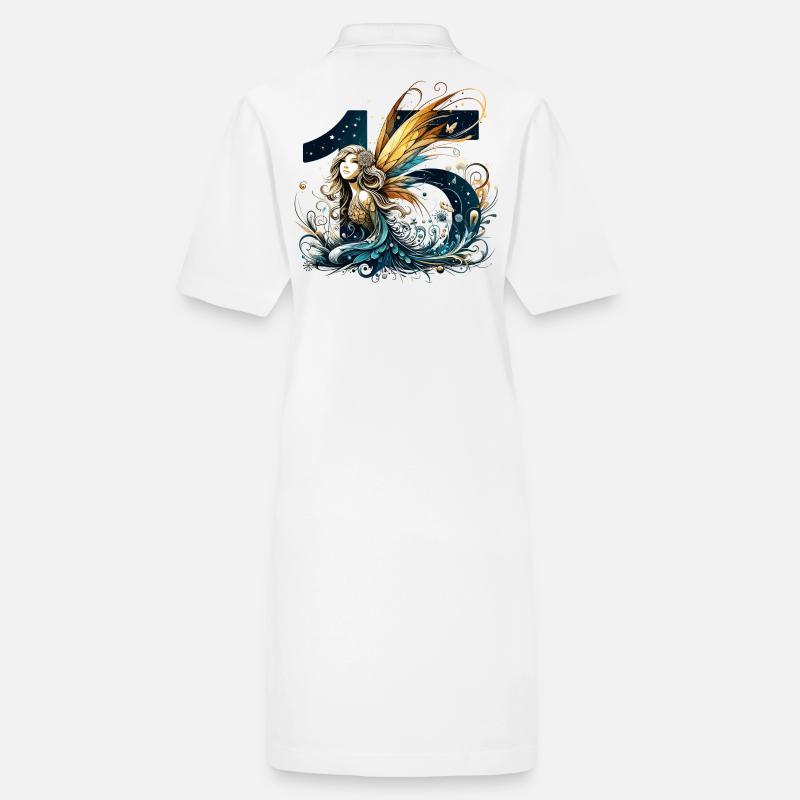 15 ans fée elfe mignon cadeau d’anniversaire Robe polo bio PAIGER Stanley/Stella Femme