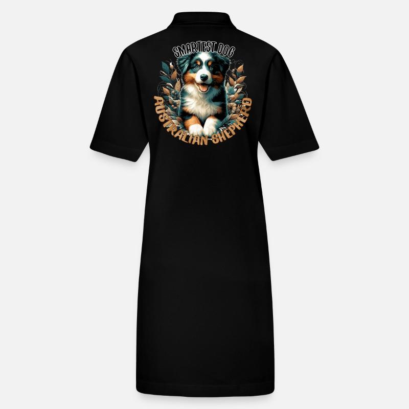 Australian Shepherd Puppy Intelligent Dog Stanley/Stella PAIGER Organic Women’s Polo Dress