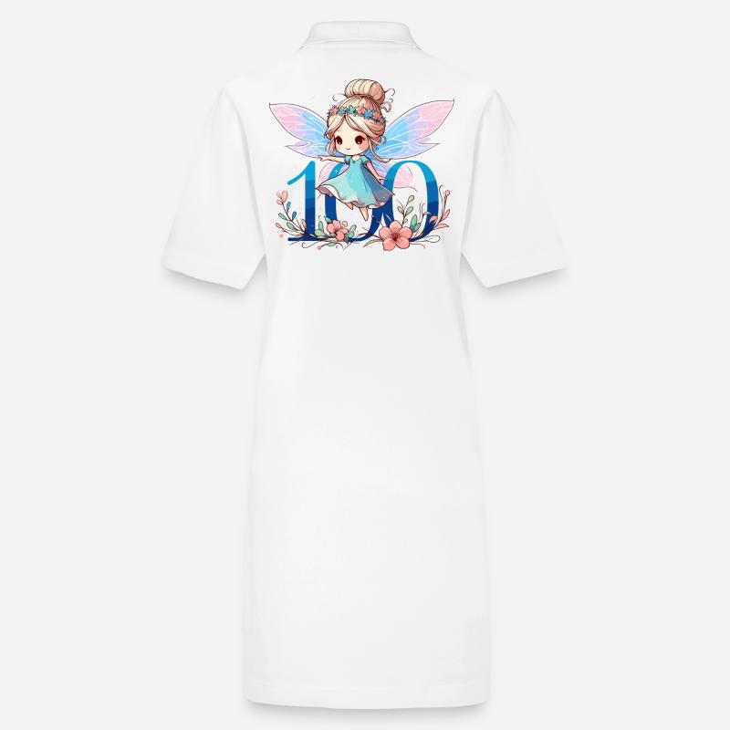 100 ans fée elfe mignon cadeau d’anniversaire Robe polo bio PAIGER Stanley/Stella Femme