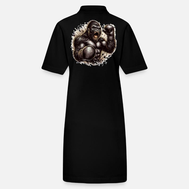 Gorilla Boxer Fighter Boxing Roars Gift Stanley/Stella PAIGER Organic Women’s Polo Dress