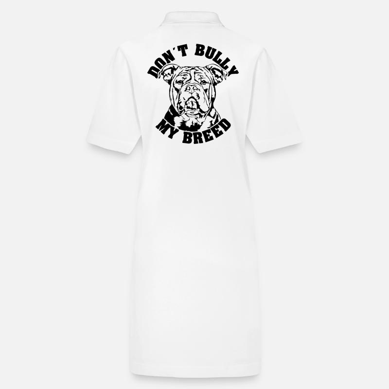 American Bully Dont Bully my Breed Hunde Wilsigns Stanley/Stella Frauen Bio-Polokleid PAIGER