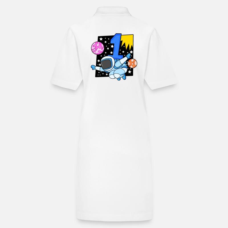 Zahl 1 Nummer Eins - Astronaut Motiv Stanley/Stella Frauen Bio-Polokleid PAIGER