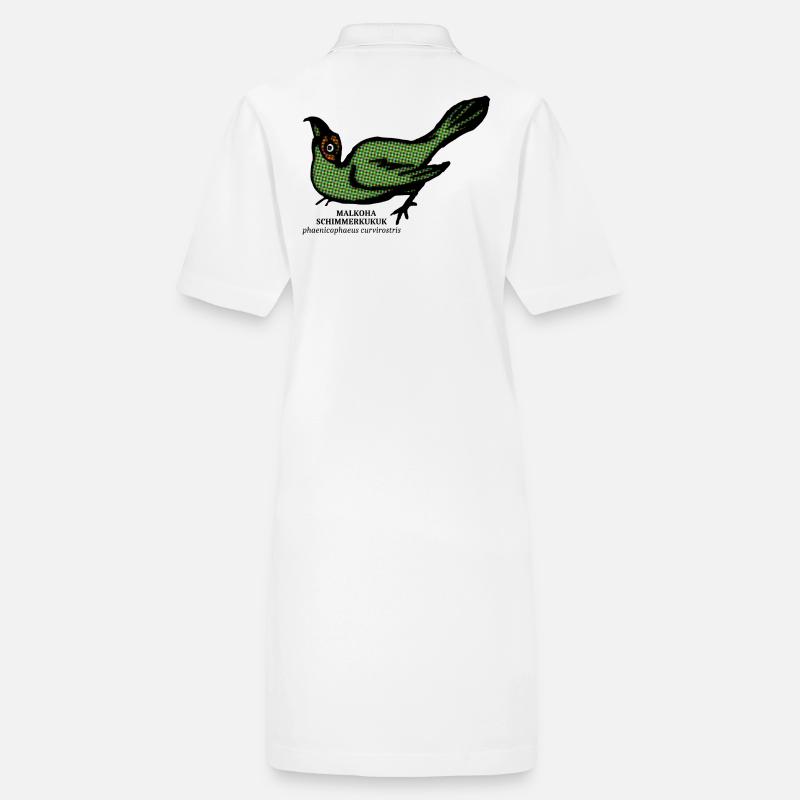 Malkoha coucou curvirostris forêt tropicale oiseau rétro Robe polo bio PAIGER Stanley/Stella Femme