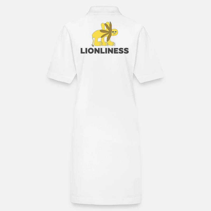 LIONLINESS - Nur Löwe Außenseiterkunst Stanley/Stella Frauen Bio-Polokleid PAIGER