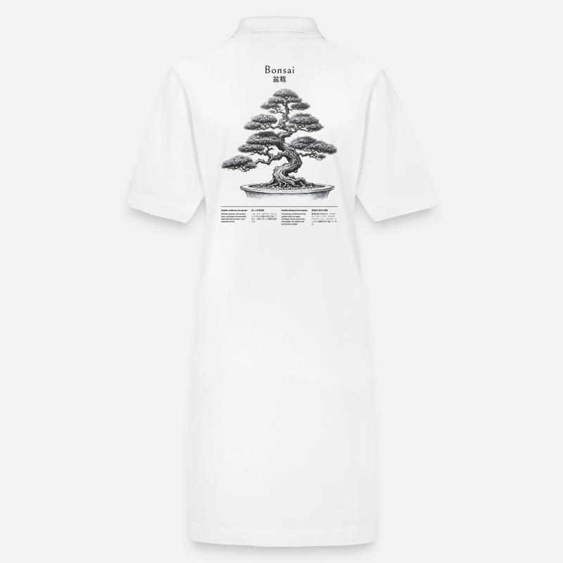 Bonsai Schattenkunst mit Japanischen Zeichen Stanley/Stella Frauen Bio-Polokleid PAIGER