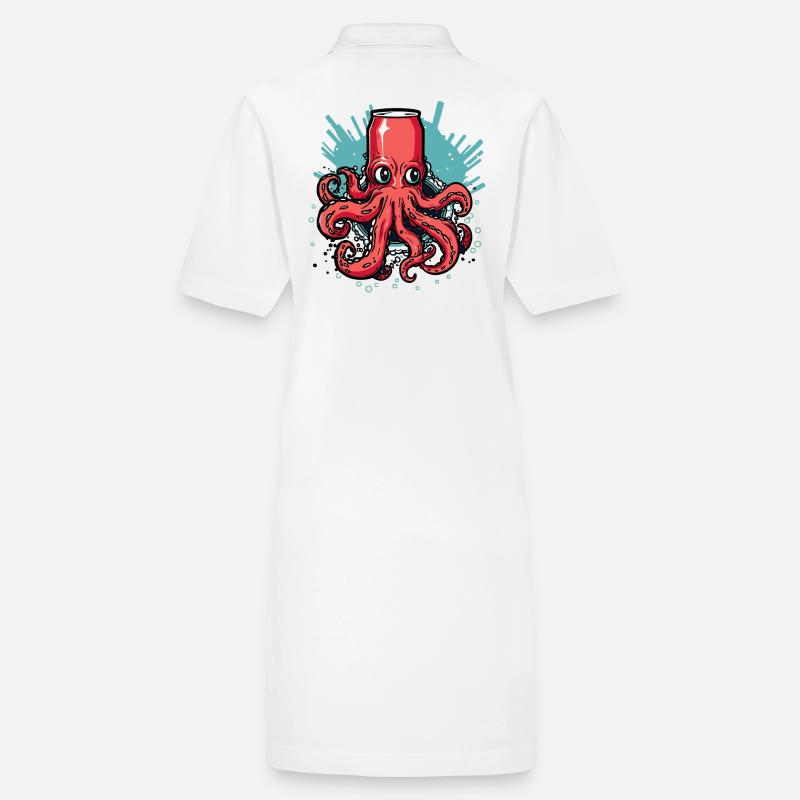 Une canette de limonade Funny Kraken Robe polo bio PAIGER Stanley/Stella Femme