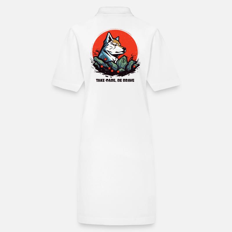 Sei mutig wie ein Wolf Stanley/Stella Frauen Bio-Polokleid PAIGER