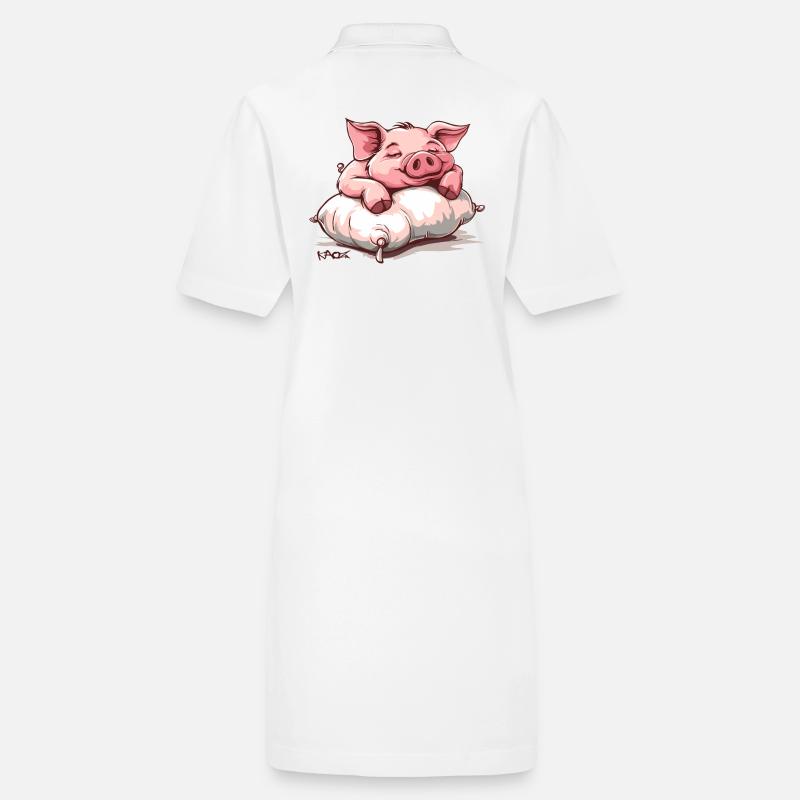 Dors bien sur l’oreiller, petit cochon Robe polo bio PAIGER Stanley/Stella Femme