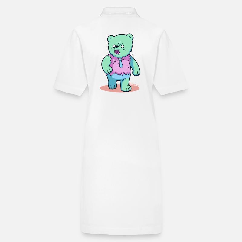 Angry Funny Candy Colors Bear Stanley/Stella PAIGER Organic Women’s Polo Dress