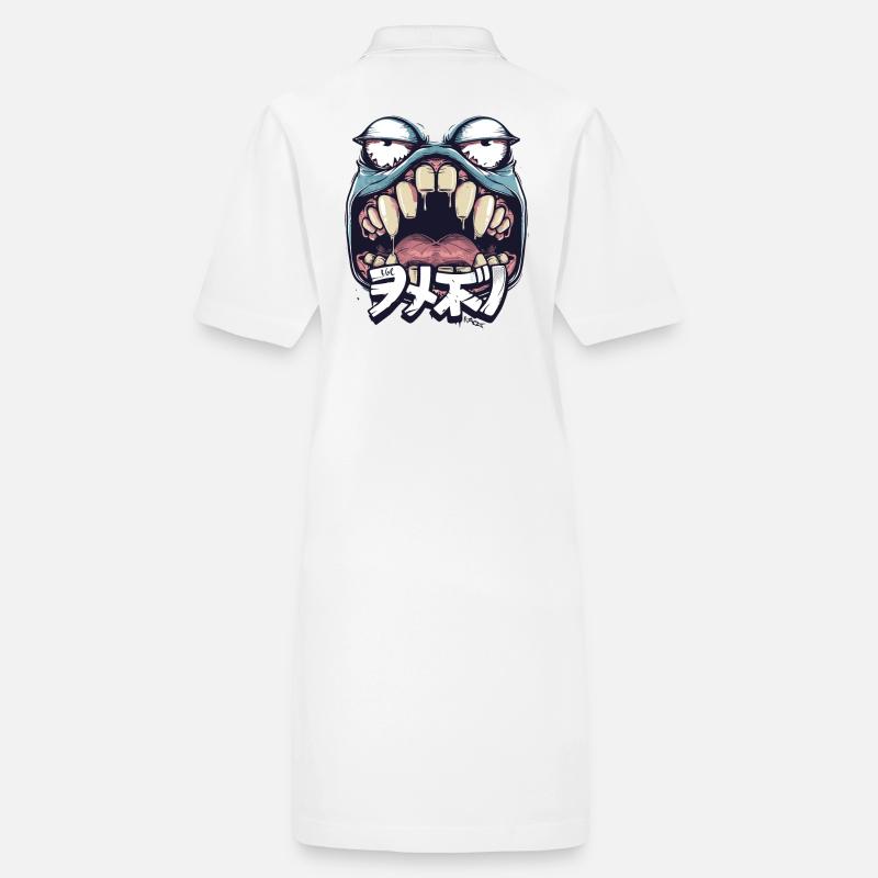 Großmaul Monster mit müden Augen Stanley/Stella Frauen Bio-Polokleid PAIGER