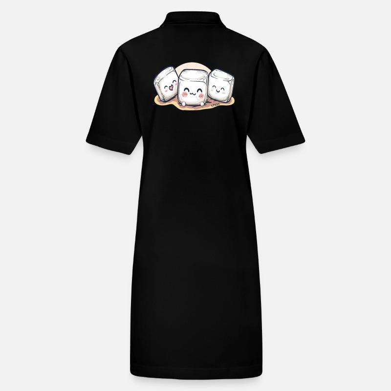 Süße, niedliche Chibi Marshmallows Stanley/Stella Frauen Bio-Polokleid PAIGER