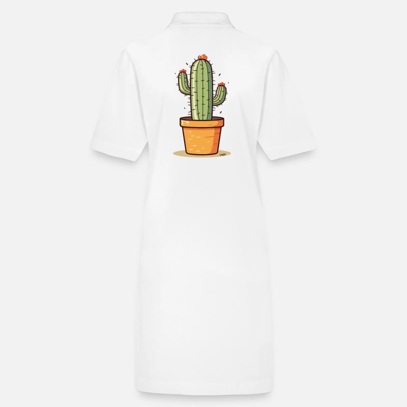 un cactus en fleurs Robe polo bio PAIGER Stanley/Stella Femme