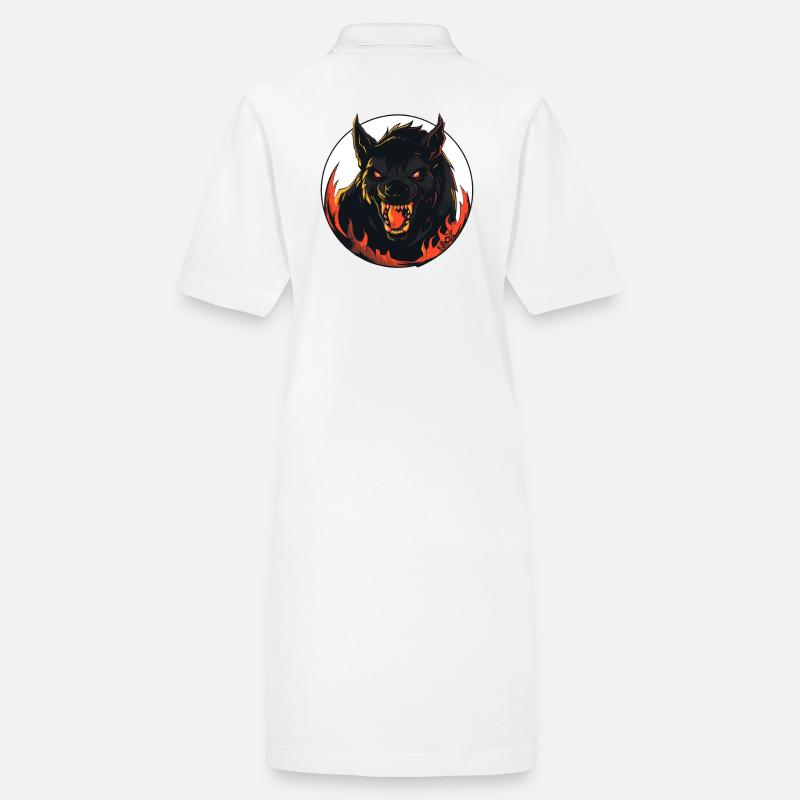 Terrifiant loup-garou maléfique de l’enfer Robe polo bio PAIGER Stanley/Stella Femme