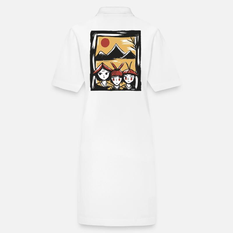 Three cute rice farmers under the Japanese sun Stanley/Stella PAIGER Organic Women’s Polo Dress
