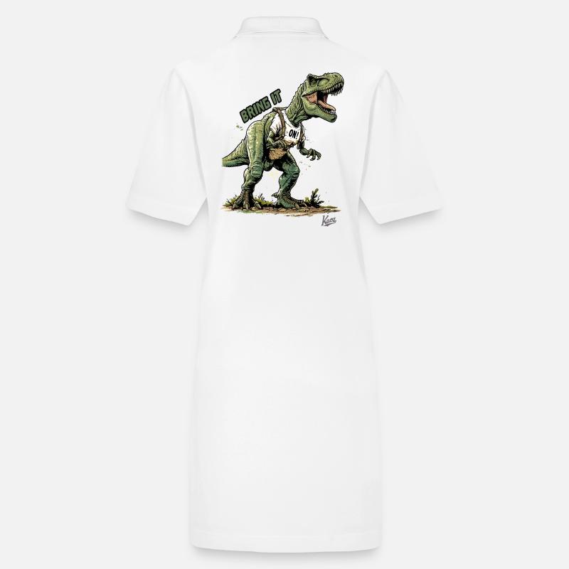 Giant Rex Dinosaur: Dino, Come on! Stanley/Stella PAIGER Organic Women’s Polo Dress