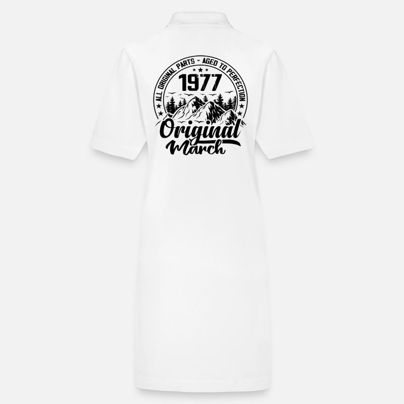 1977 mars Original : 47 Ans cadeau Anniversaire Robe polo bio PAIGER Stanley/Stella Femme