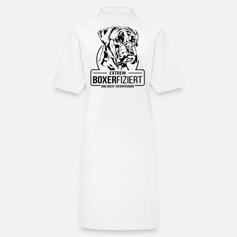 BOXERFIZIERT Boxer Hunde Spruch Hund Wilsigns Stanley/Stella Frauen Bio-Polokleid PAIGER