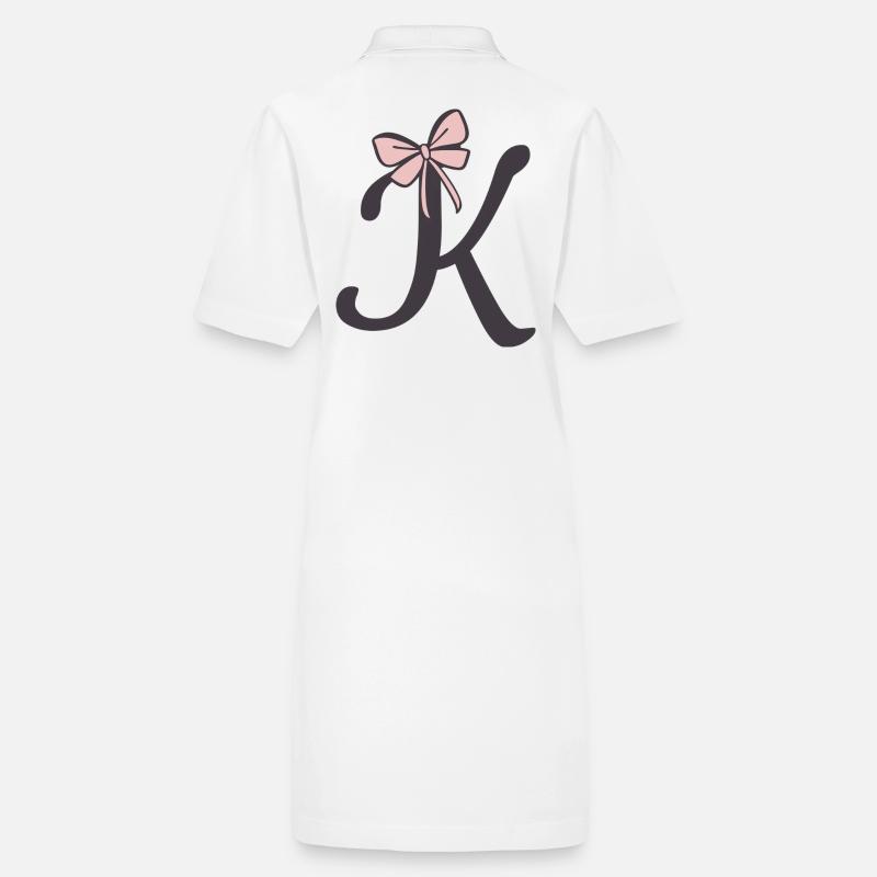 Lettre initiale K noeud Robe polo bio PAIGER Stanley/Stella Femme