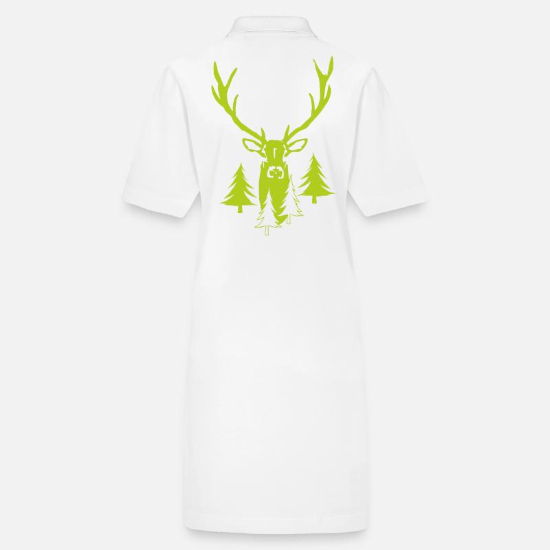 Edler Hirsch Wald - Hirsch mit Geweih Stanley/Stella Frauen Bio-Polokleid PAIGER