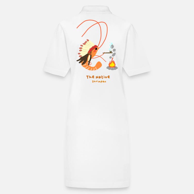 The Native Shrimpan , Native American Shrimp Fun Stanley/Stella PAIGER Organic Women’s Polo Dress