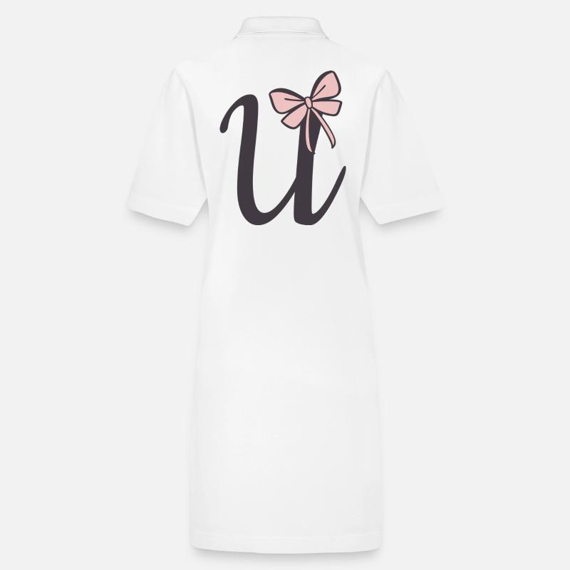 Ruban Lettre U initiale Robe polo bio PAIGER Stanley/Stella Femme