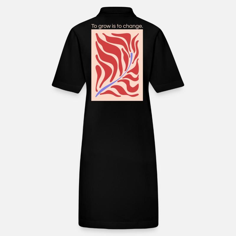 Growth through change – leaf shape pattern Stanley/Stella PAIGER Organic Women’s Polo Dress