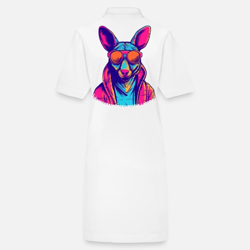 Nebula Hund mit Sonnenbrille Stanley/Stella Frauen Bio-Polokleid PAIGER