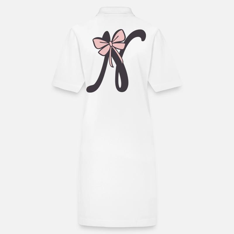 Initial Letter N Ribbon Stanley/Stella PAIGER Organic Women’s Polo Dress