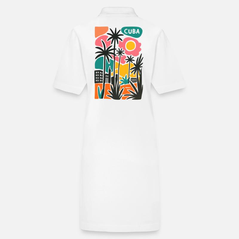 Tropical sunset with palm trees Stanley/Stella PAIGER Organic Women’s Polo Dress