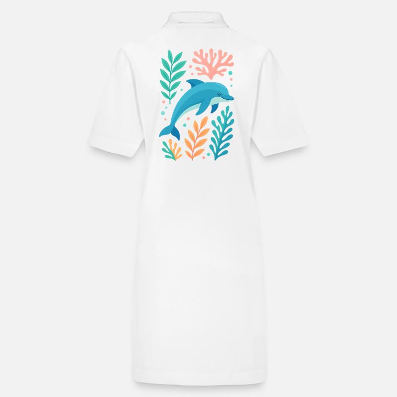 Delfintraum im Korallenmeer Stanley/Stella Frauen Bio-Polokleid PAIGER