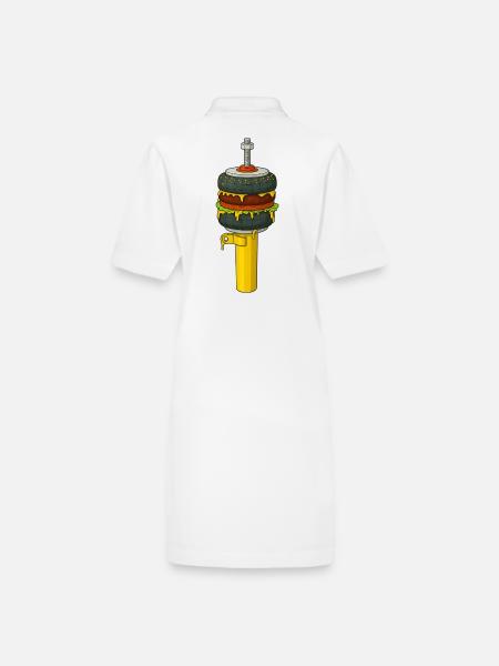 BurgAir - Robe polo bio PAIGER Stanley/Stella Femme - blanc - Dos