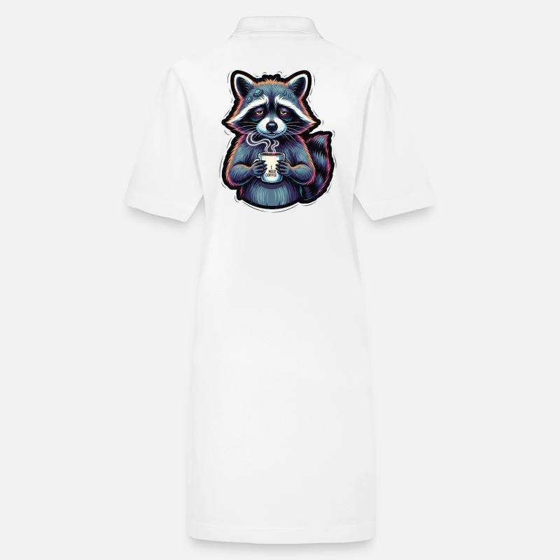 Waschbär: Mein Kaffee-Notfall Stanley/Stella Frauen Bio-Polokleid PAIGER