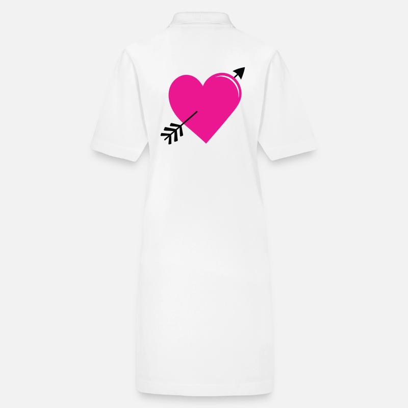 Love heart with arrow Stanley/Stella PAIGER Organic Women’s Polo Dress