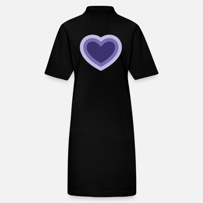 Coeur Concentrique Violet Robe polo bio PAIGER Stanley/Stella Femme