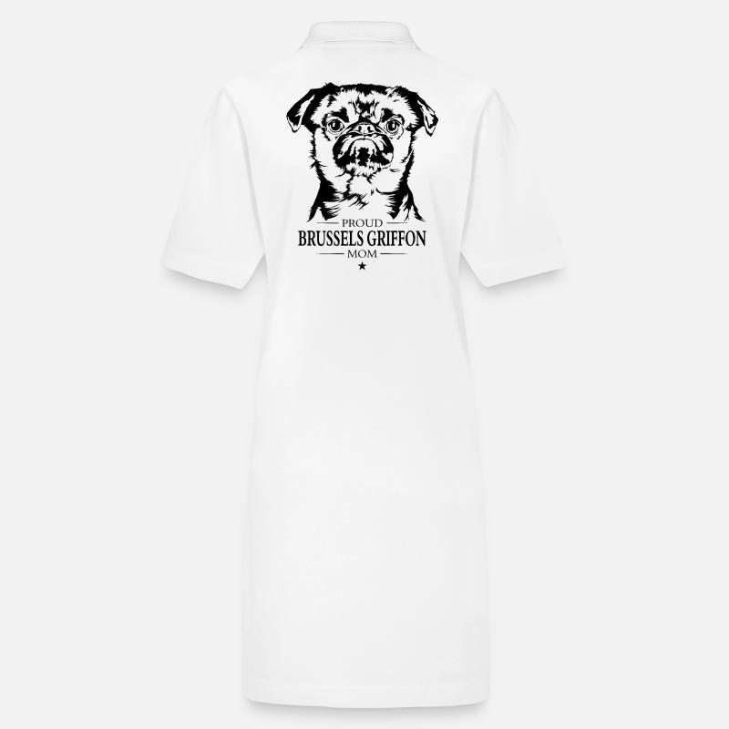 Brussels Griffon Mom Hund Hunde Wilsigns Stanley/Stella Frauen Bio-Polokleid PAIGER