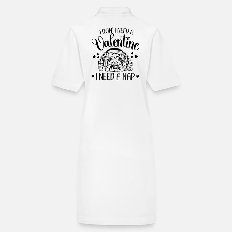 Bouledogue anglais Saint-Valentin chiens chien Wilsigns Robe polo bio PAIGER Stanley/Stella Femme