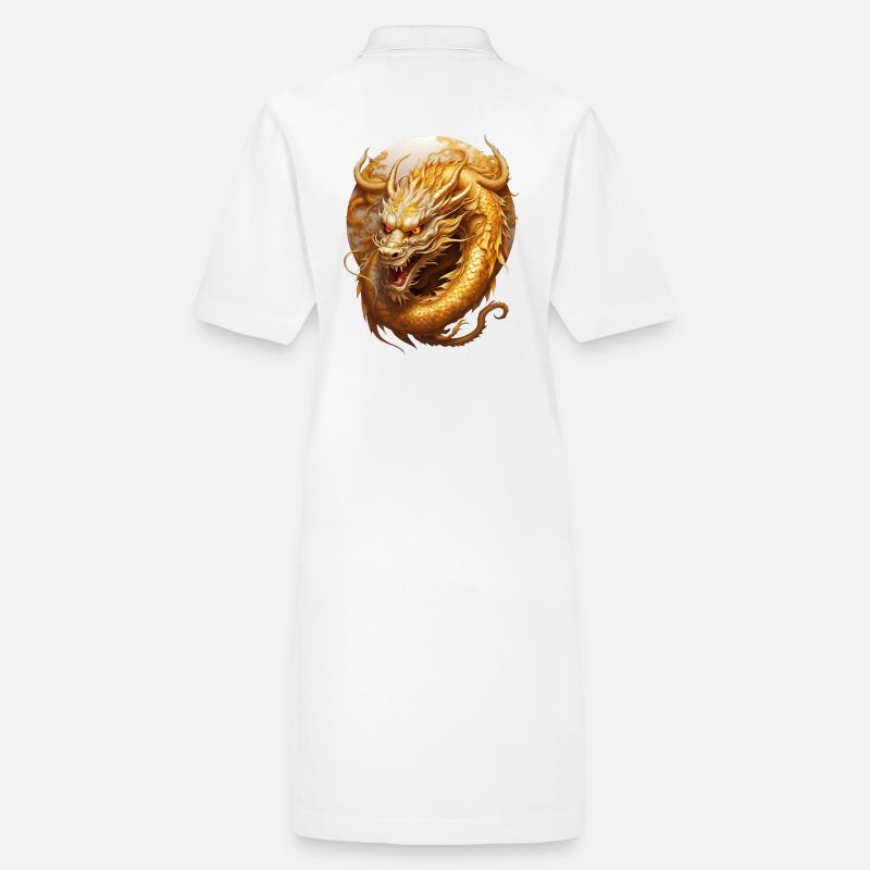 Goldmner chinesicher Drache Stanley/Stella Frauen Bio-Polokleid PAIGER