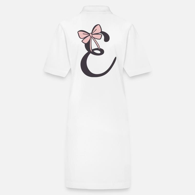 Ruban de la lettre initiale E Robe polo bio PAIGER Stanley/Stella Femme