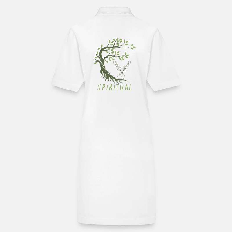 Baum des Lebens Elch Hirsch Stanley/Stella Frauen Bio-Polokleid PAIGER