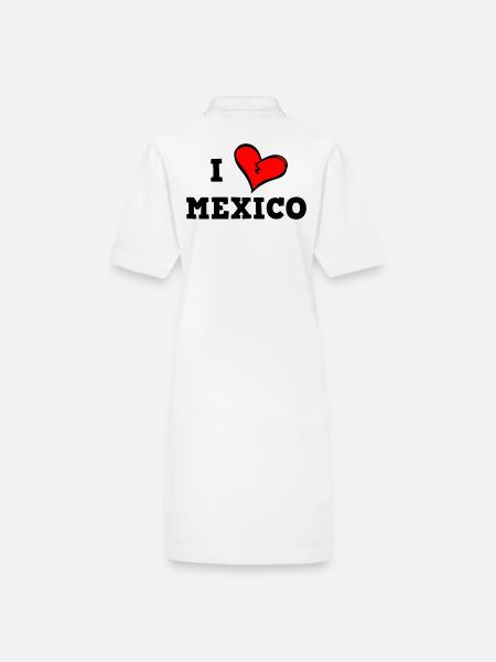 ich liebe Mexiko - Stanley/Stella Frauen Bio-Polokleid PAIGER - Weiß - Hinten
