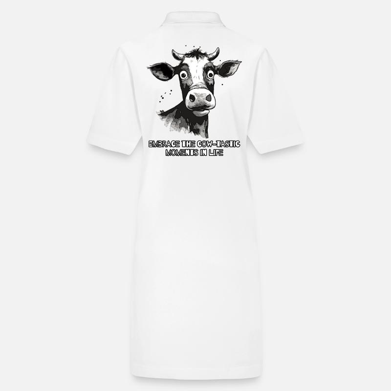 Umarme die kuh-tastischen Momente im Leben: Muh-Ku Stanley/Stella Frauen Bio-Polokleid PAIGER