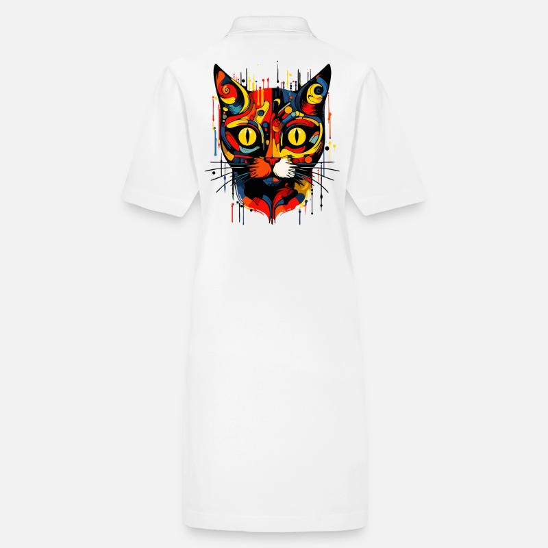 Chat d’art abstrait Robe polo bio PAIGER Stanley/Stella Femme